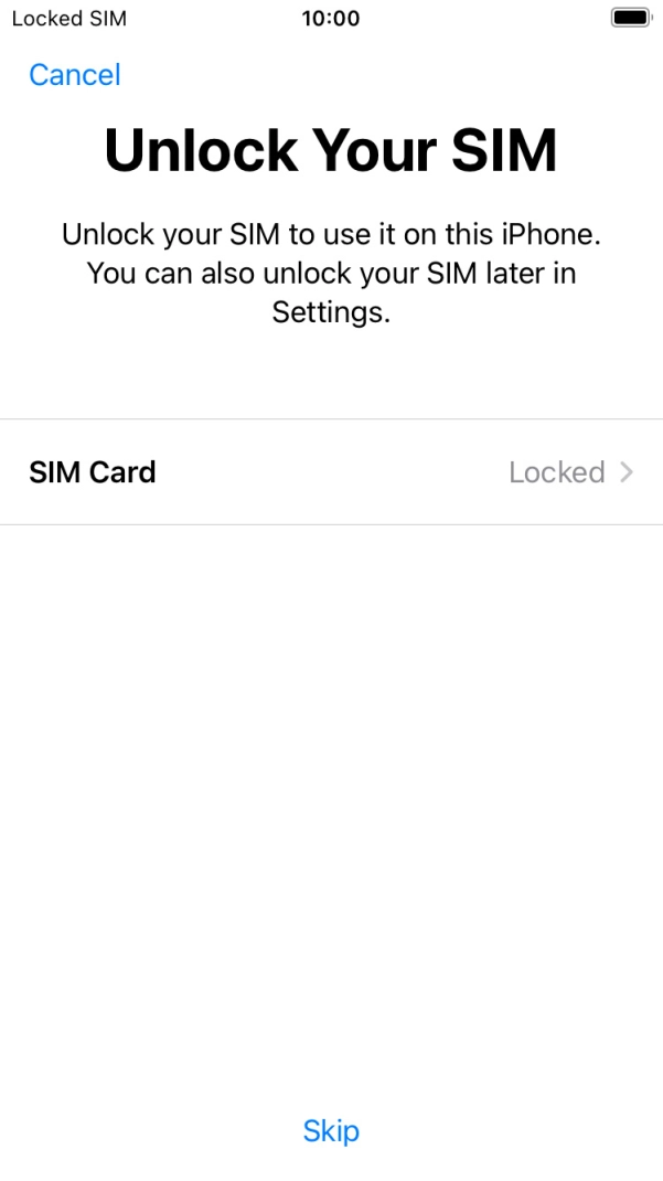 Press SIM Card.