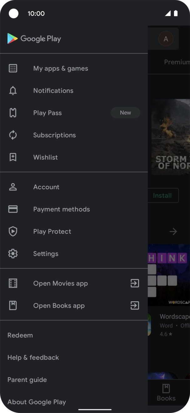Press Settings. Press Settings.