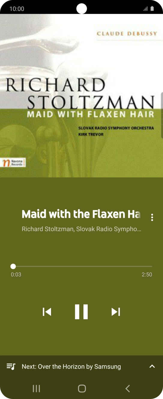 Press arrow right to go to the next audio file.