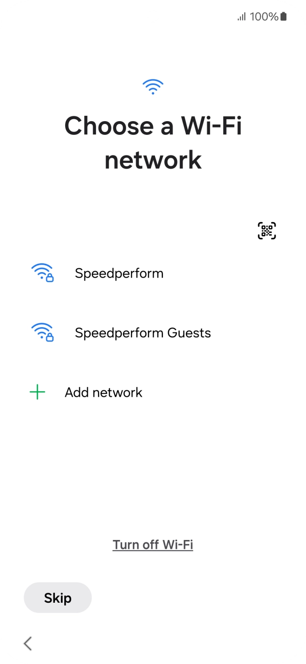 Press the required WiFi network.