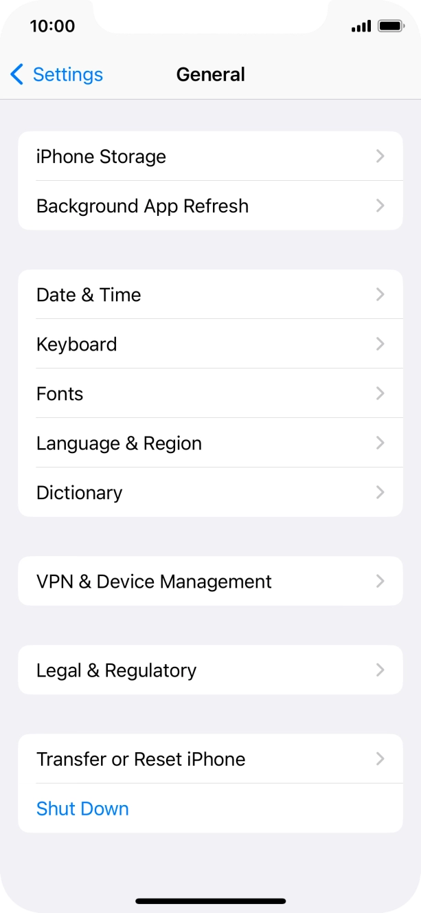 Press Transfer or Reset iPhone.