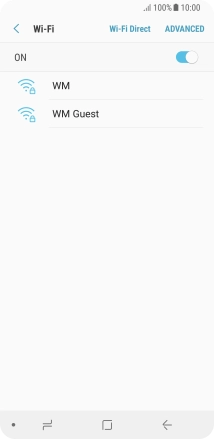 Press the required WiFi network.