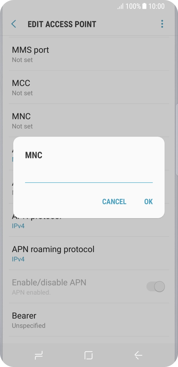 Key in 10 and press OK.
