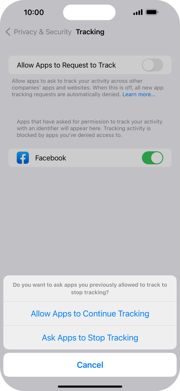 If you turn off the function, press the required setting.