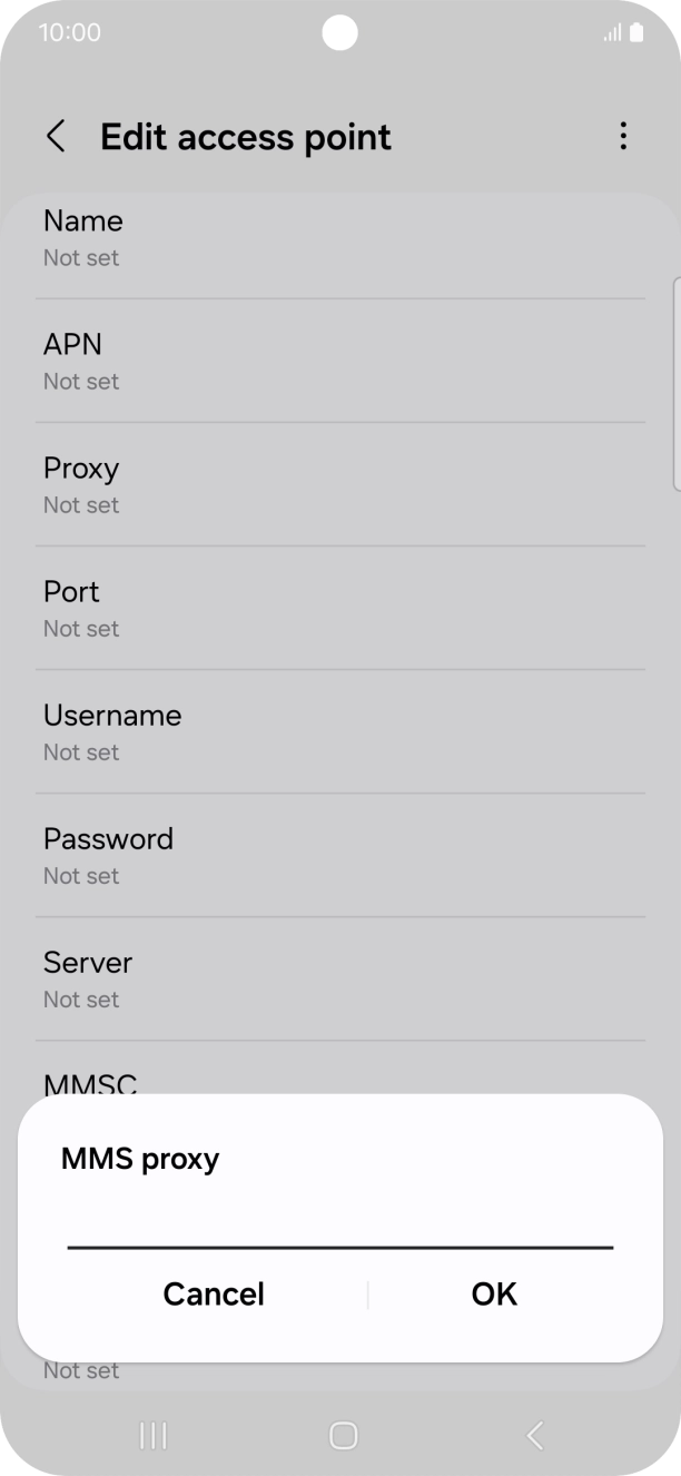 Key in 82.132.254.1 and press OK. Key in 82.132.254.1 and press OK.