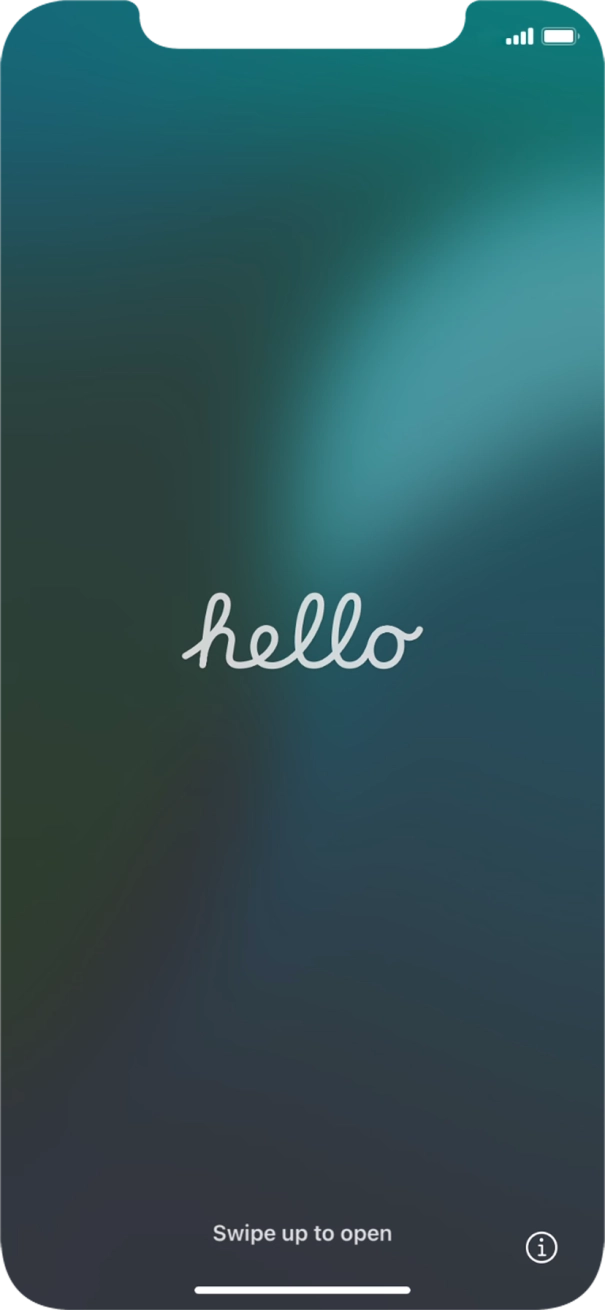 Slide your finger upwards starting from the bottom of the screen. Slide your finger upwards starting from the bottom of the screen.