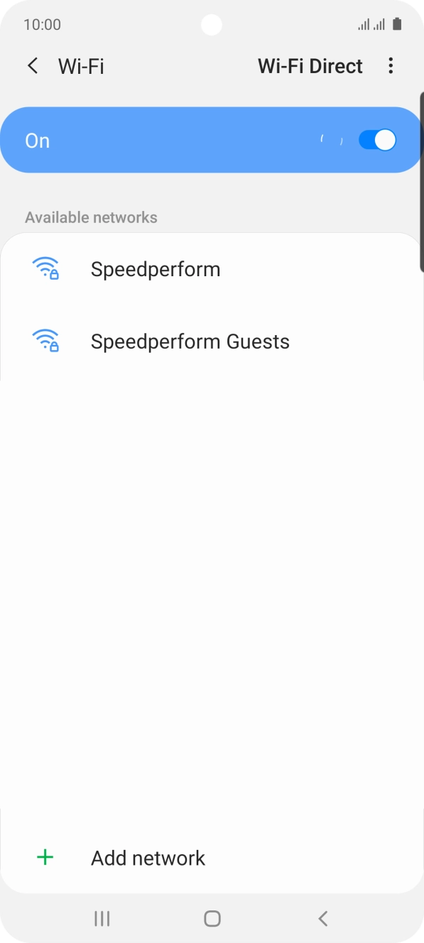 Press the required WiFi network. Press the required WiFi network.