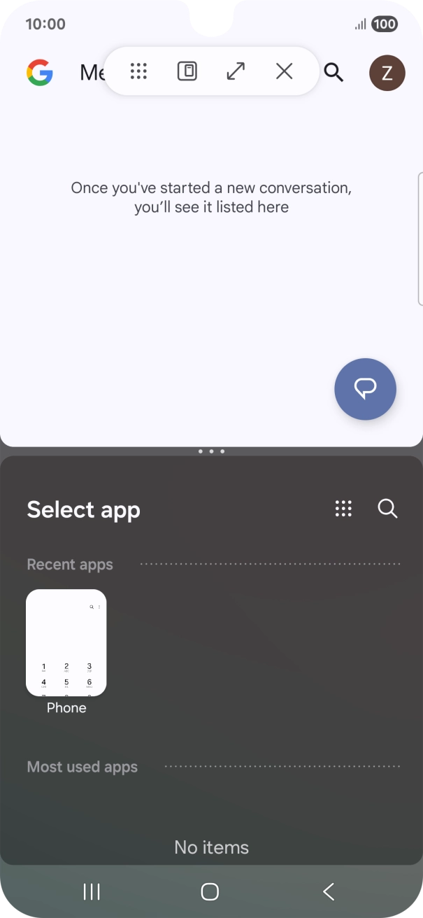 Press the second application. Press the second application.
