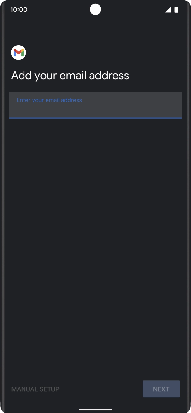 Press the field below 'Enter your email address' and key in your email address. Press the field below 'Enter your email address' and key in your email address.