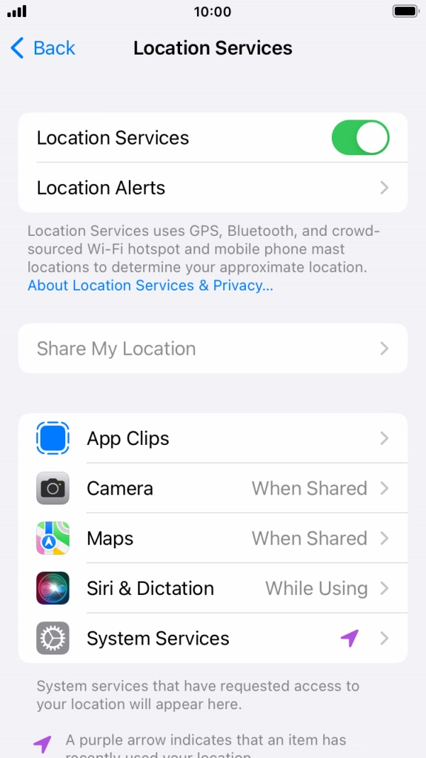 Press the required app. Press the required app.