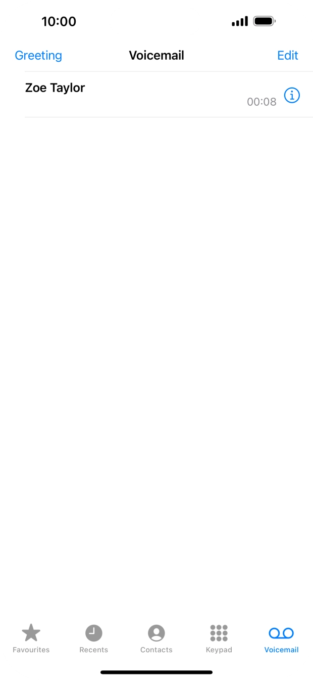 Press the required message.