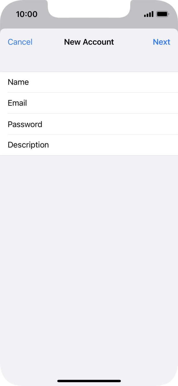 Press Description and key in the required name. Press Description and key in the required name.