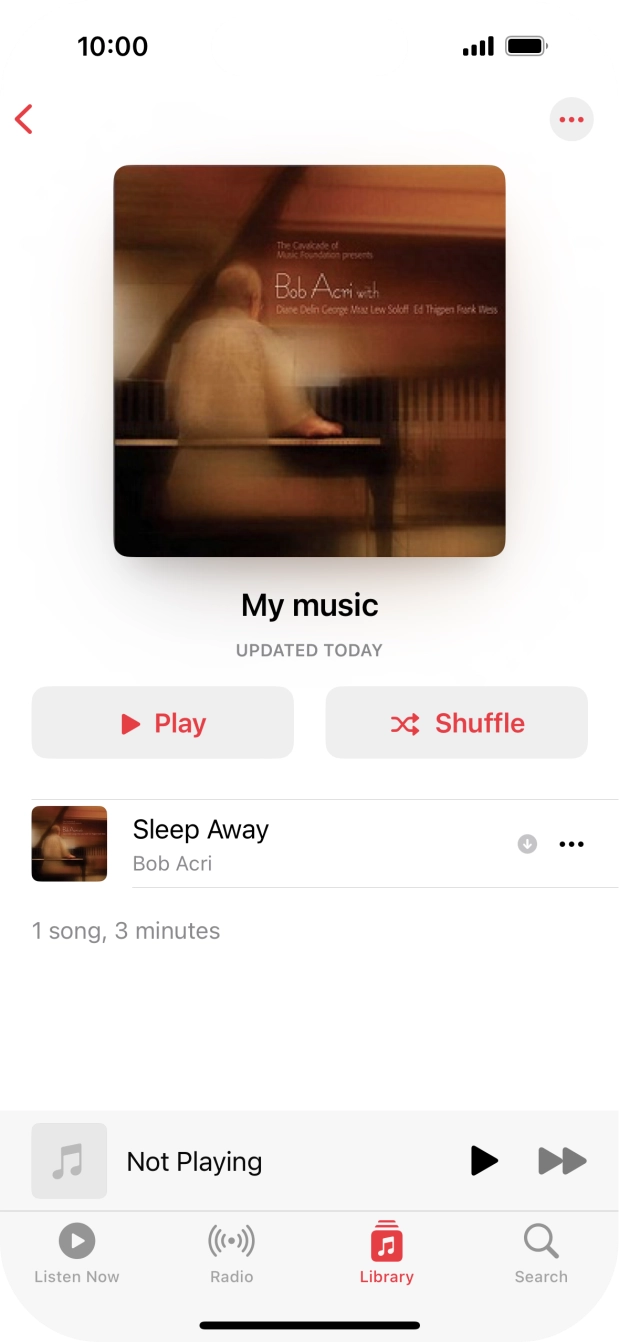 Go to the required category or playlist and press the required audio file.