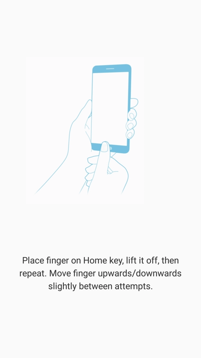 Follow the instructions on the screen to create the phone lock code using your fingerprint. Follow the instructions on the screen to create the phone lock code using your fingerprint.