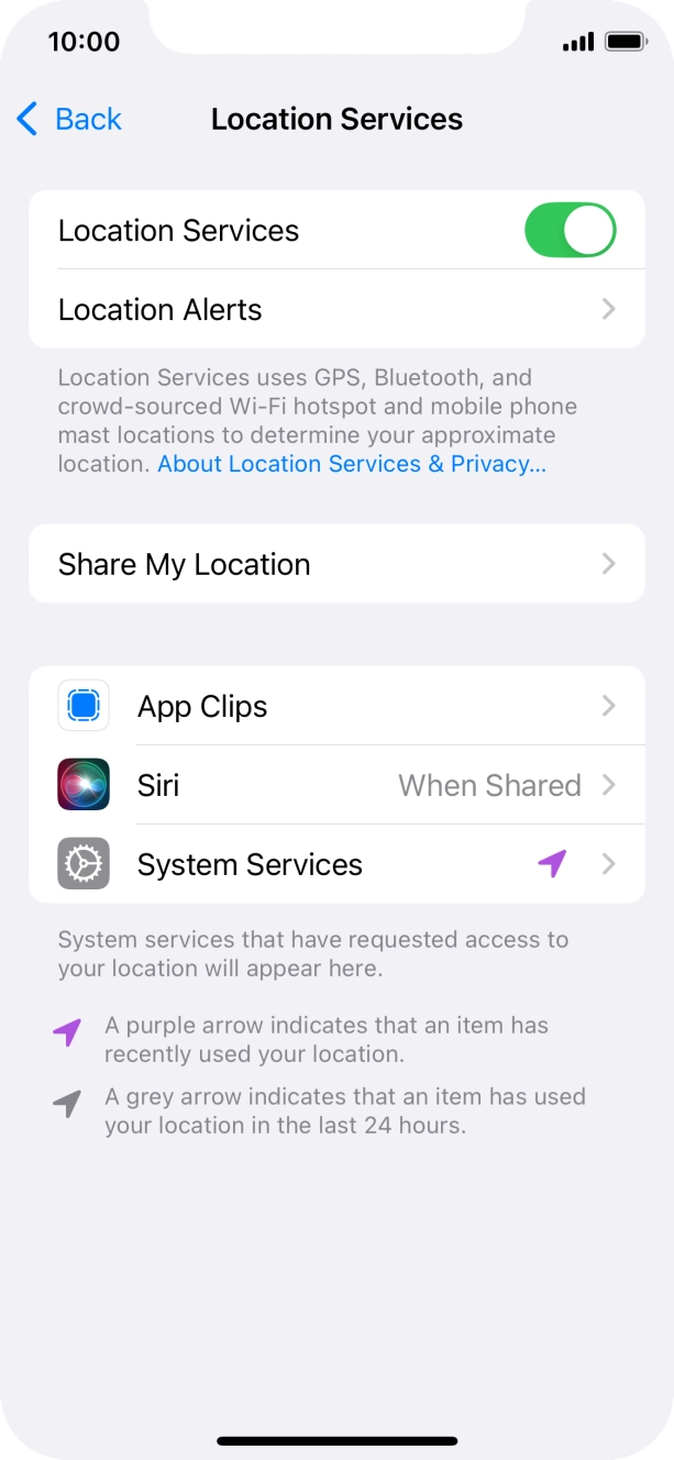 Press the required app. Press the required app.
