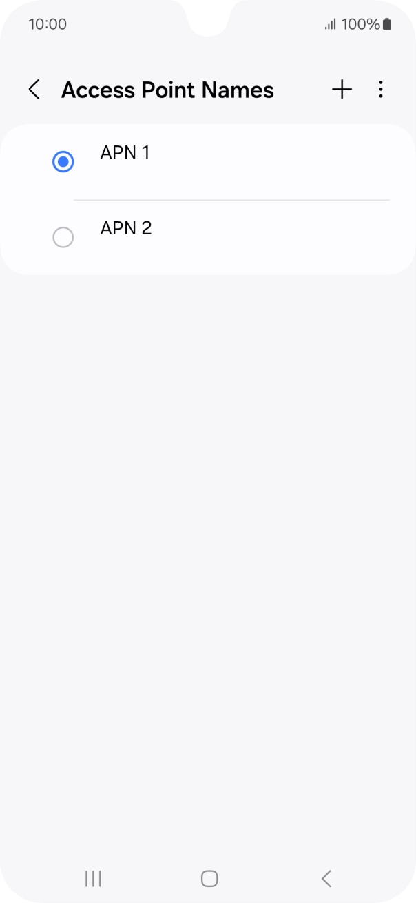 Press the field next to the data connection to activate it. Press the field next to the data connection to activate it.