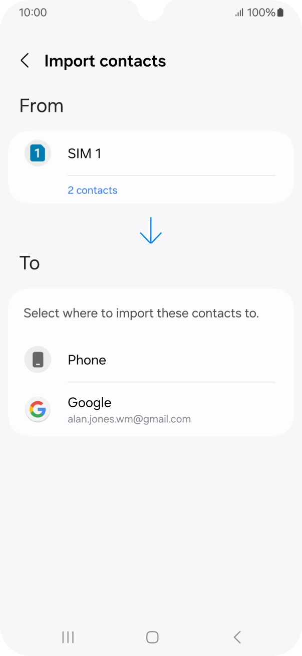 Press the required Google account. Press the required Google account.