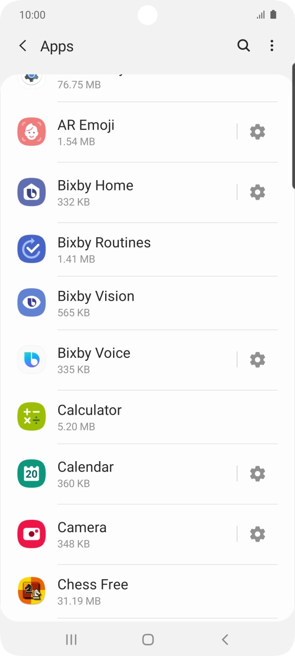 Press the required app.