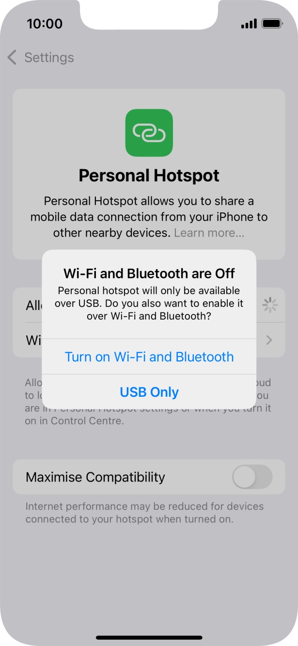 If WiFi is turned off, press Turn on Wi-Fi and Bluetooth.