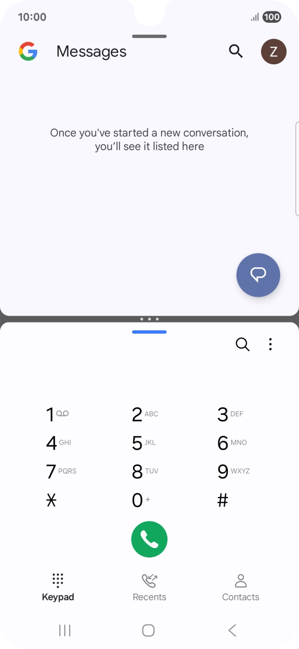 The applications are now shown in split screen view and you can use both applications at the same time. The applications are now shown in split screen view and you can use both applications at the same time.