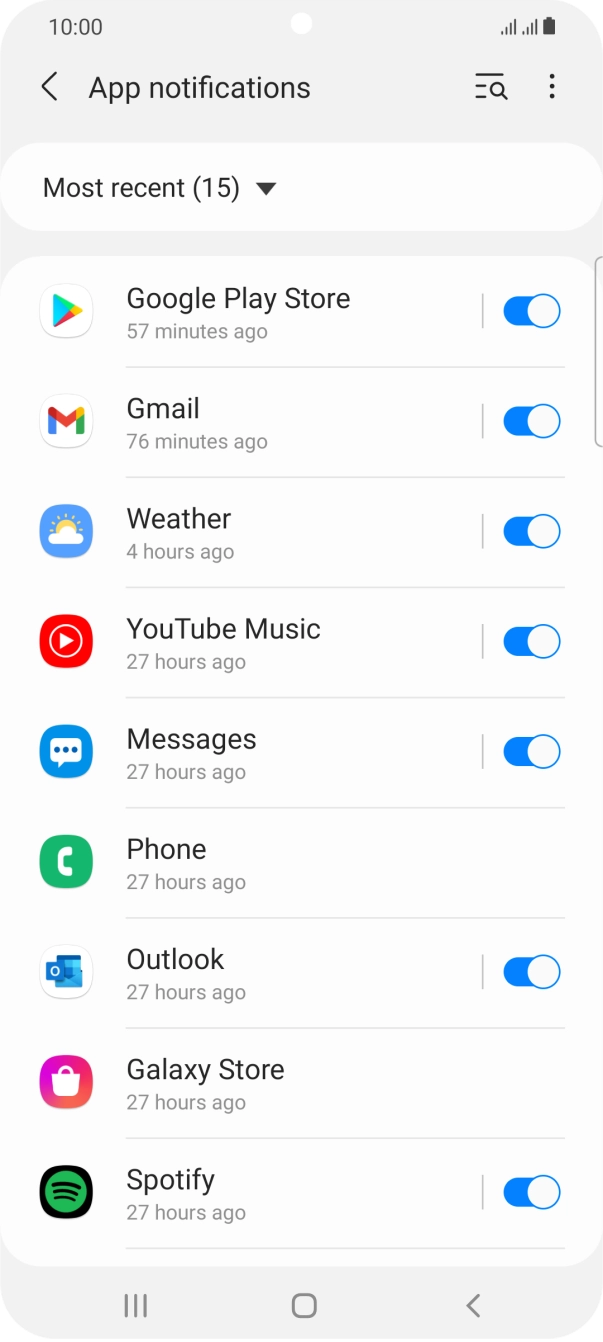 Press the drop down list.