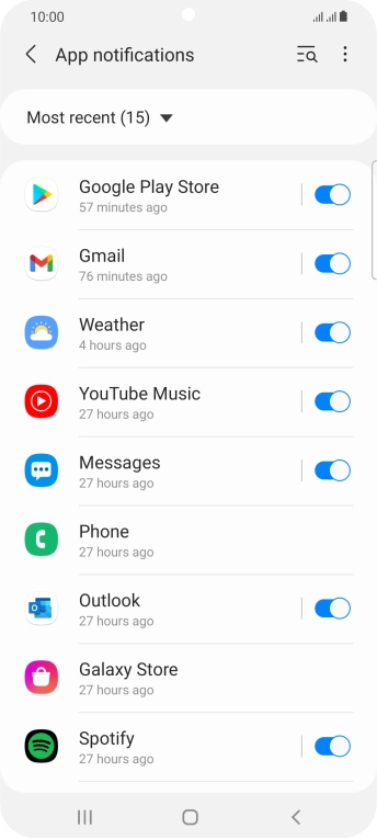 Press the drop down list. Press the drop down list.