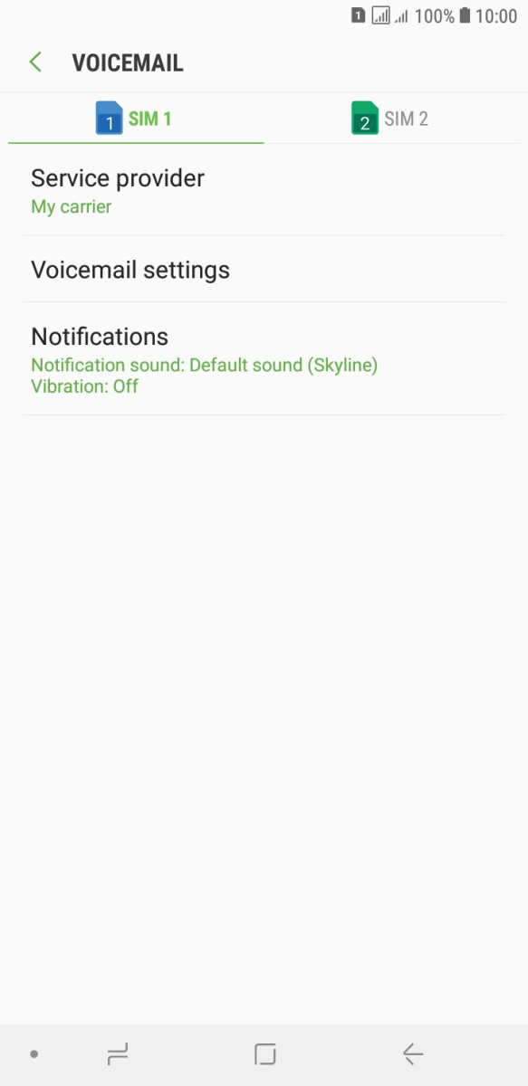 Press the required SIM. Press the required SIM.
