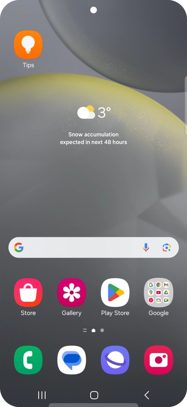 Press and hold the required app icon.
