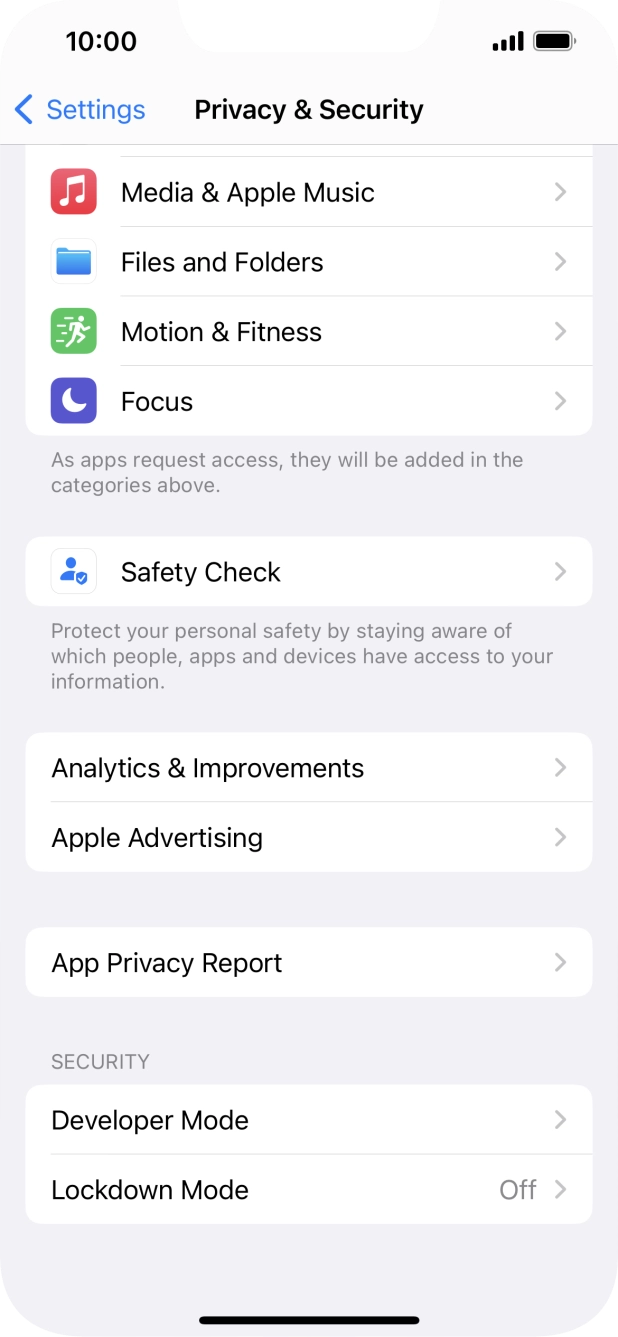 Press App Privacy Report.