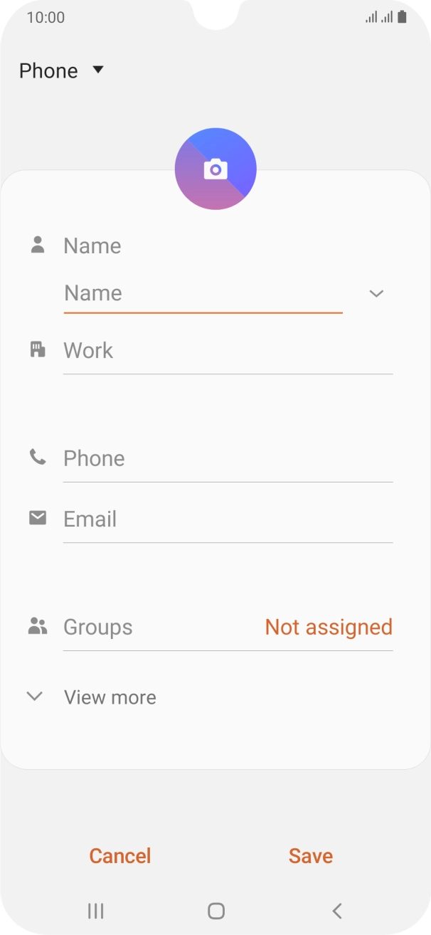 Press the address book drop down list.