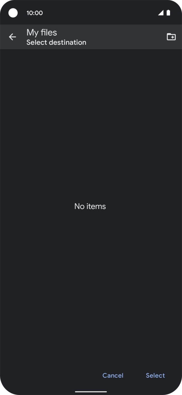 To create a new folder, press the new folder icon and follow the instructions on the screen to create a new folder. To create a new folder, press the new folder icon and follow the instructions on the screen to create a new folder.
