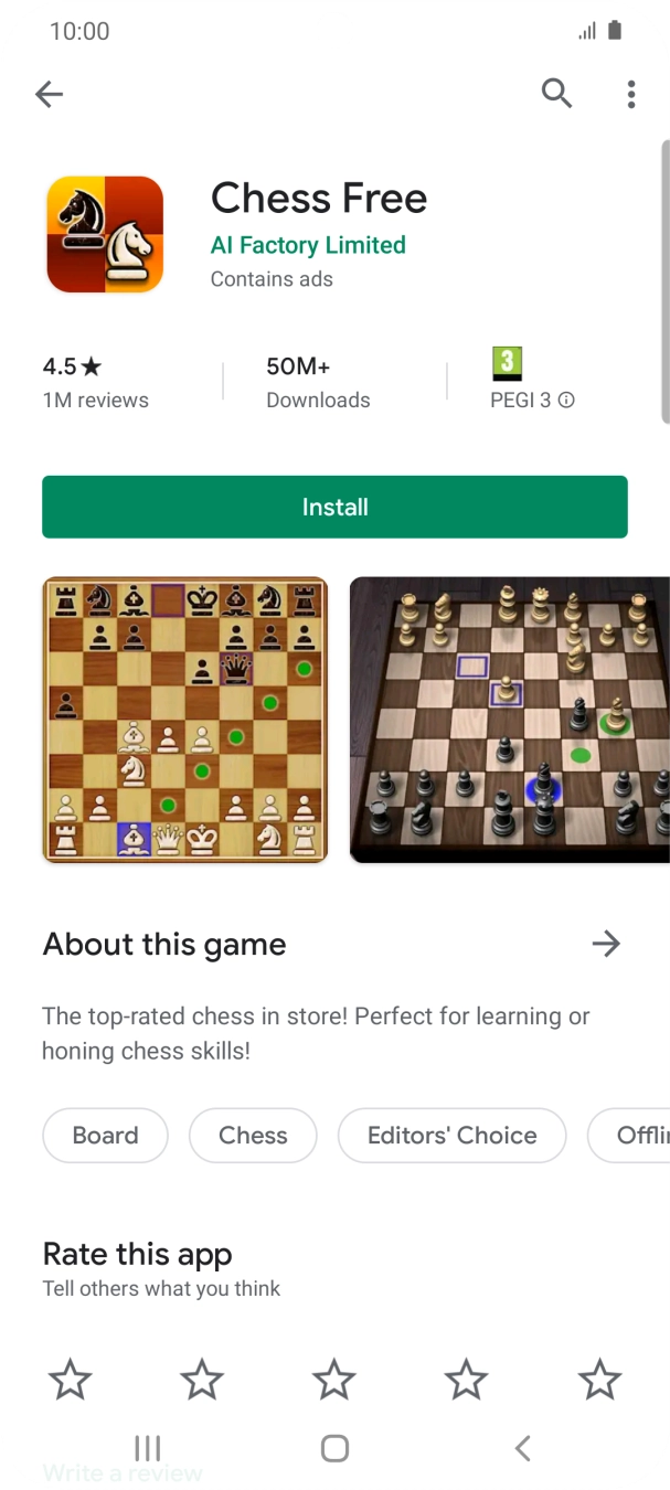 Press Install and follow the instructions on the screen to install the app.