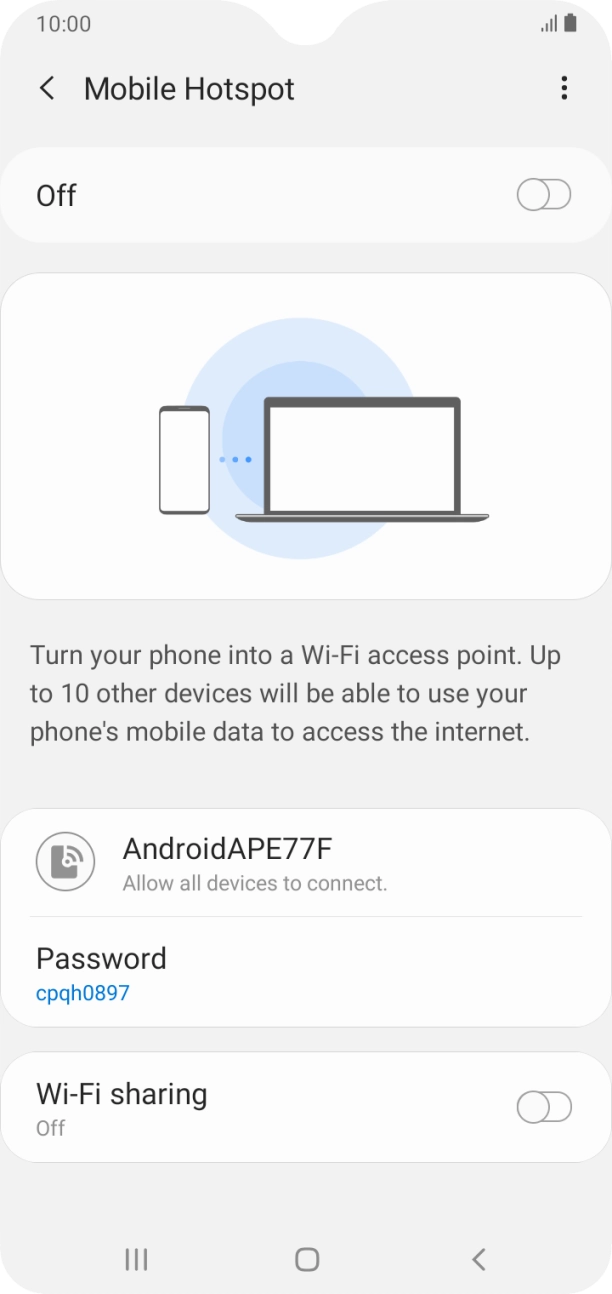 Press the menu icon.