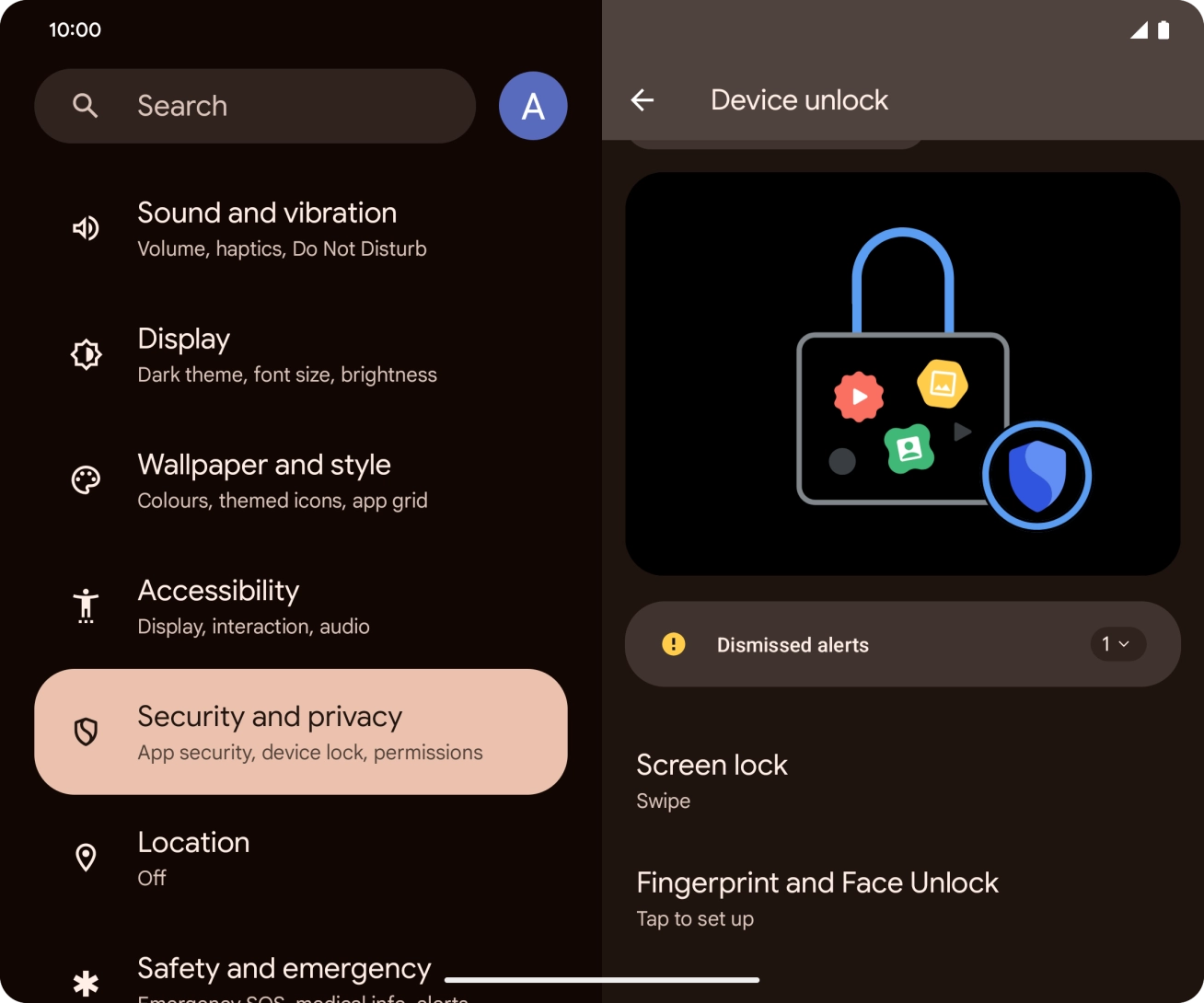 Press Fingerprint and Face Unlock. Press Fingerprint and Face Unlock.