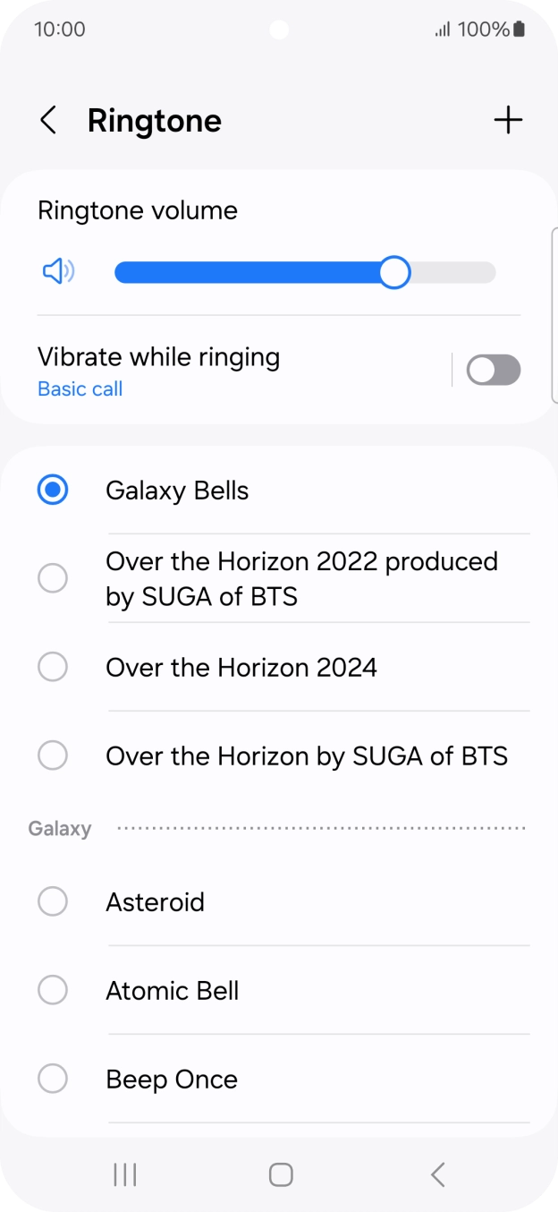 Press the required ringtones to hear them.