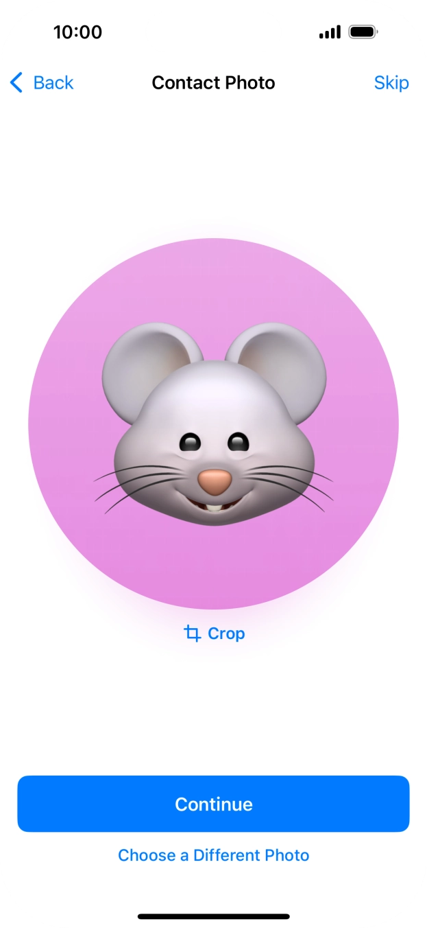 Follow the instructions on the screen to customise the selected picture and press Continue. Follow the instructions on the screen to customise the selected picture and press Continue.