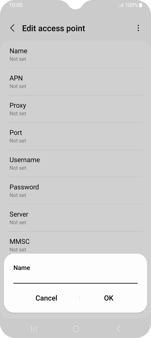 Key in O2 UK MMS and press OK.