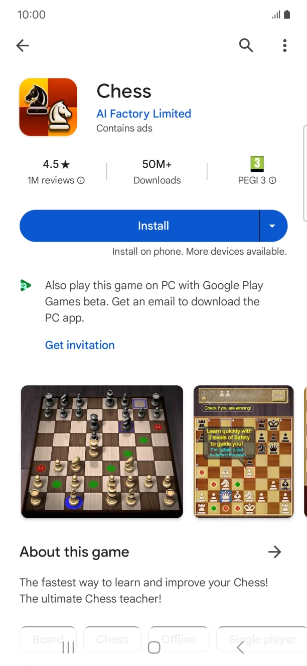 Press Install and follow the instructions on the screen to install the app. Press Install and follow the instructions on the screen to install the app.
