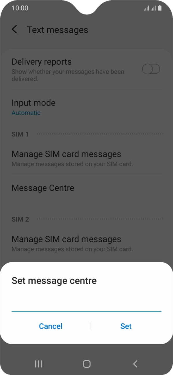 Key in +447802000332 and press Set. Key in +447802000332 and press Set.