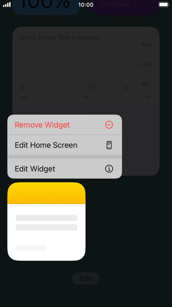 Press Remove Widget. Press Remove Widget.