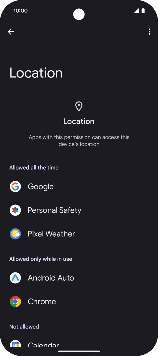 Press the required app.