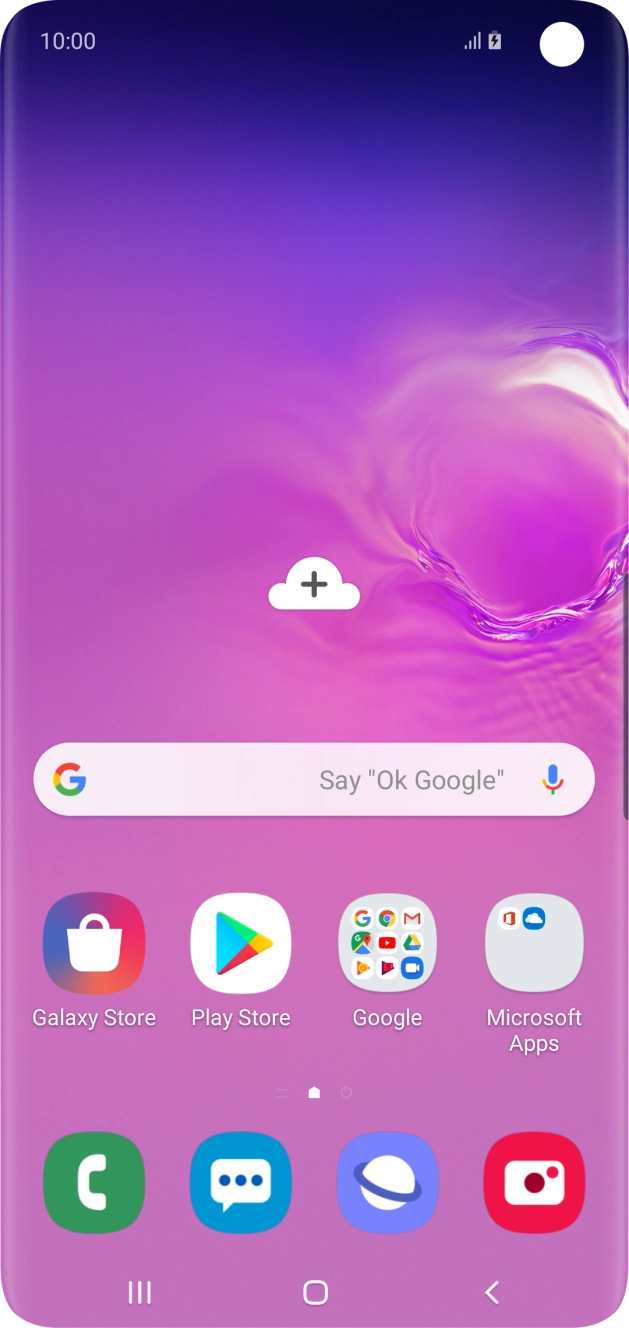 When the battery charging icon is displayed, charging is in progress.