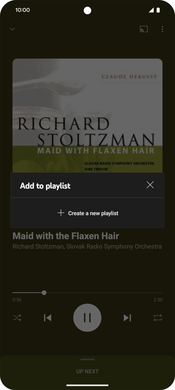 Press Create a new playlist. Press Create a new playlist.