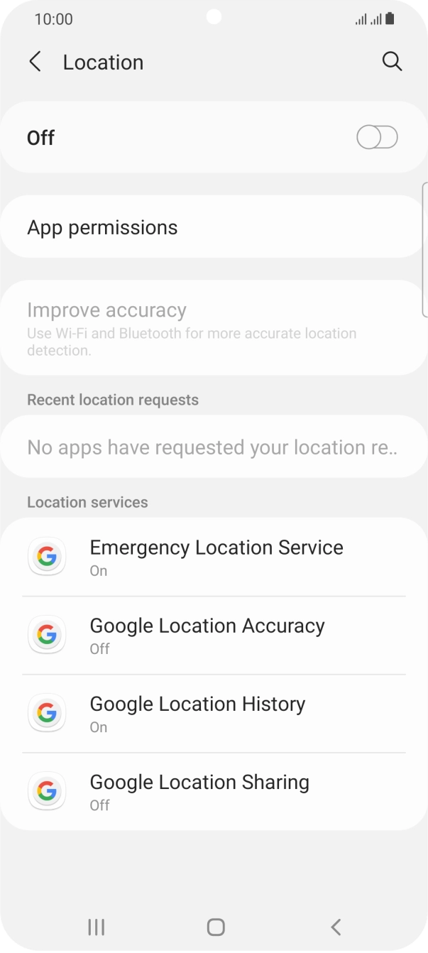 Press the indicator to turn the function on or off.