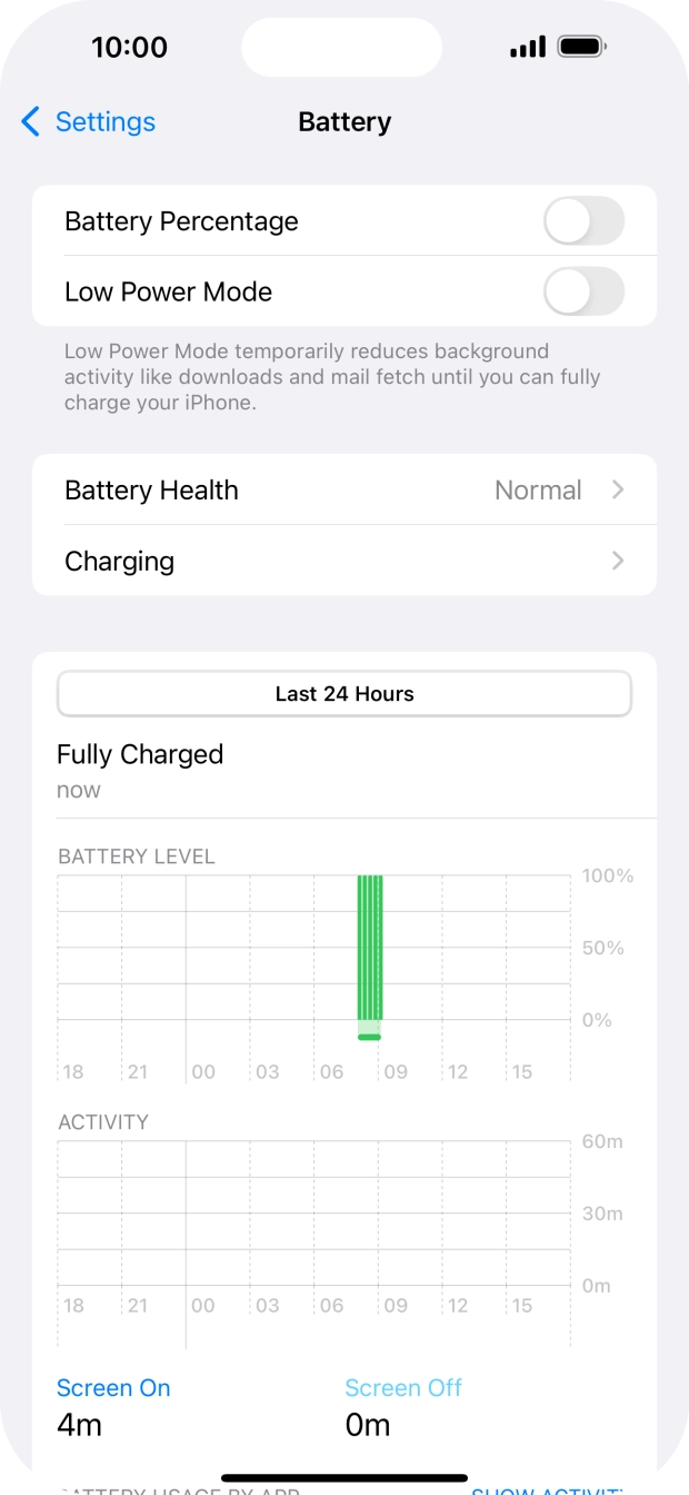 Press the indicator next to 'Low Power Mode' to turn on the function.