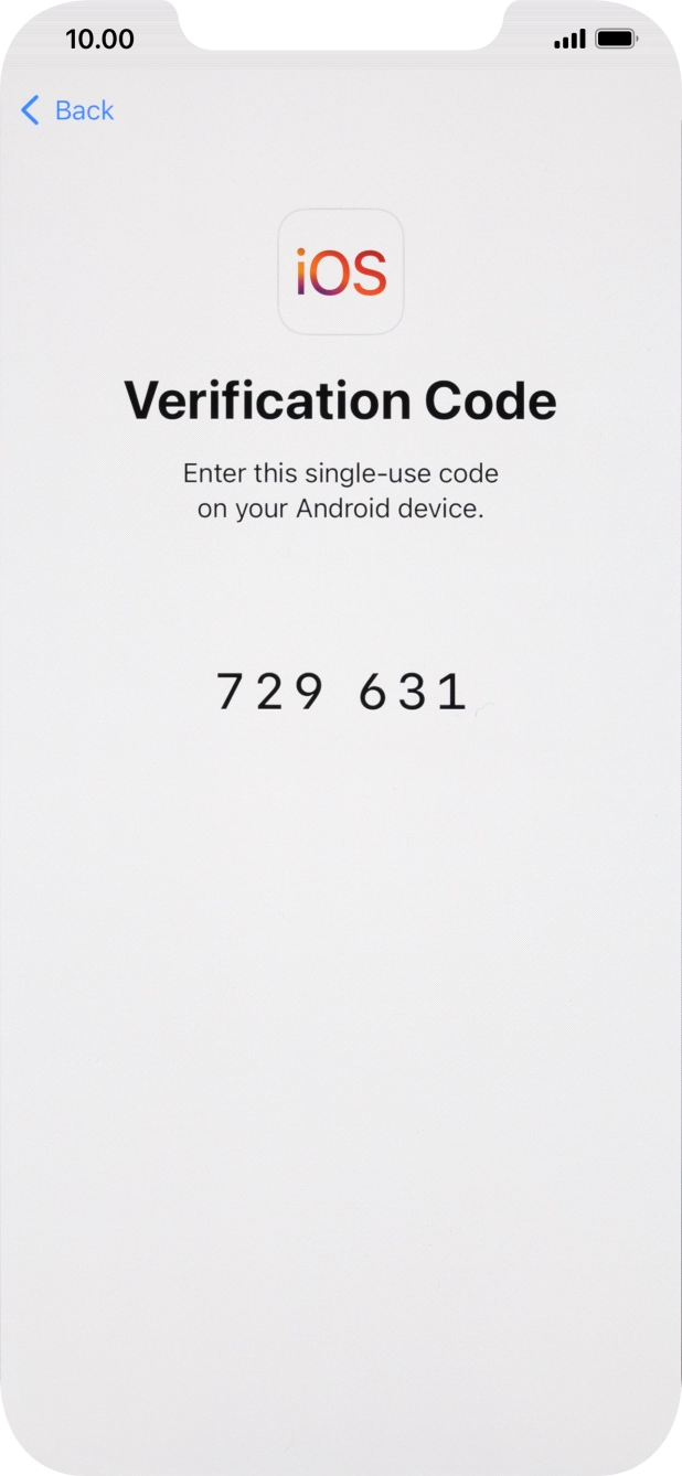 Follow the instructions on the screen and in the 'Move to iOS' app to transfer the content from the Android phone to your phone and set up your phone and prepare it for use.