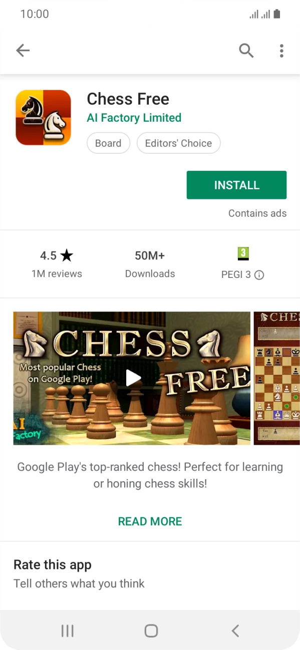 Press INSTALL and follow the instructions on the screen to install the app.