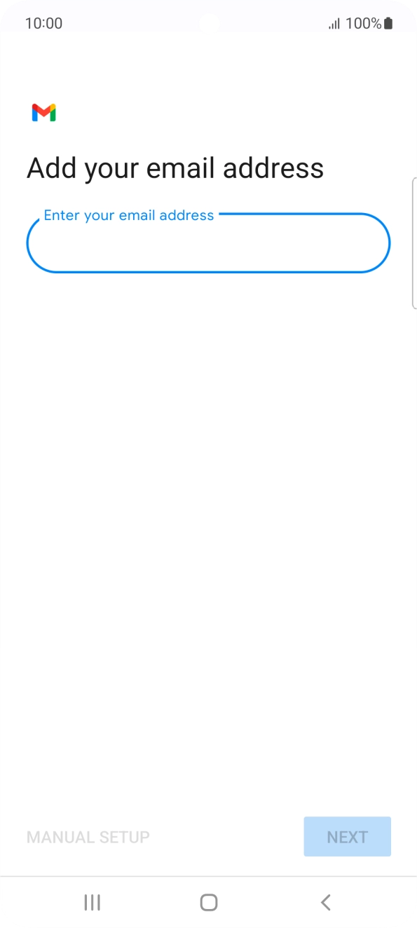 Press the field below 'Enter your email address' and key in your email address. Press the field below 'Enter your email address' and key in your email address.