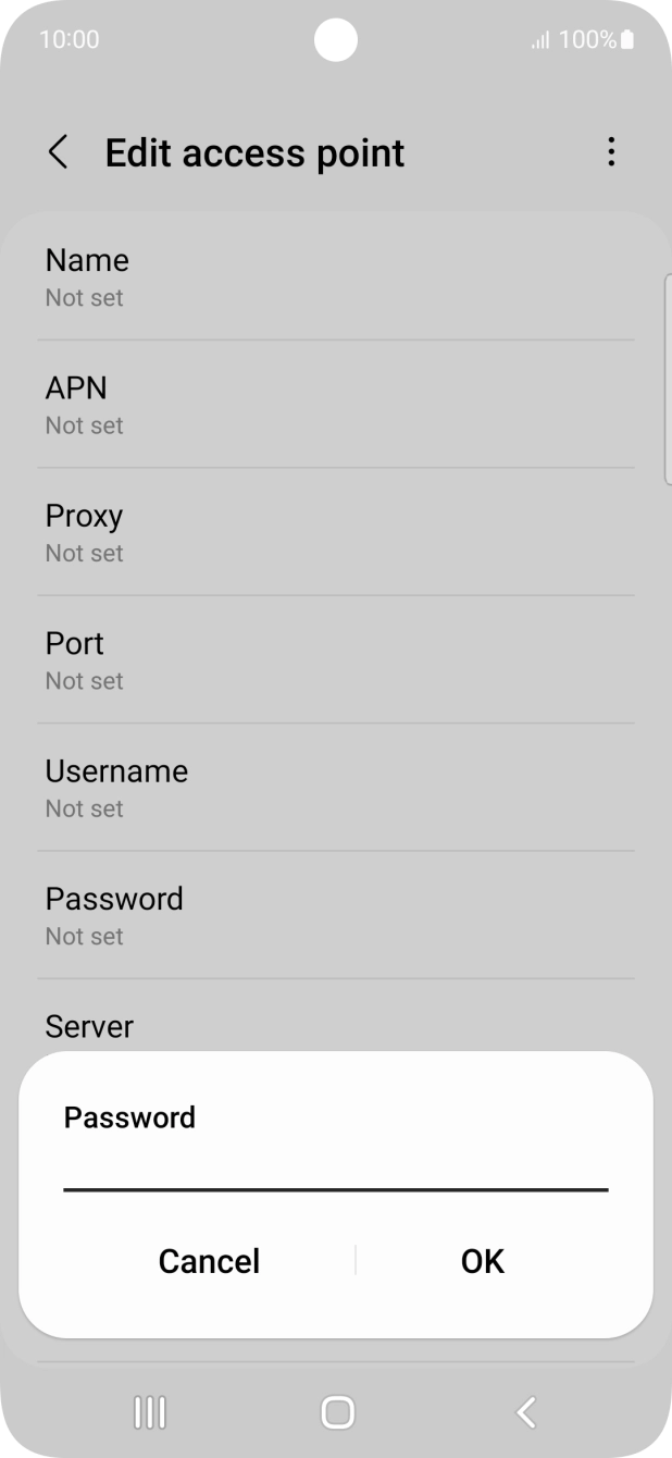 Key in password and press OK. Key in password and press OK.