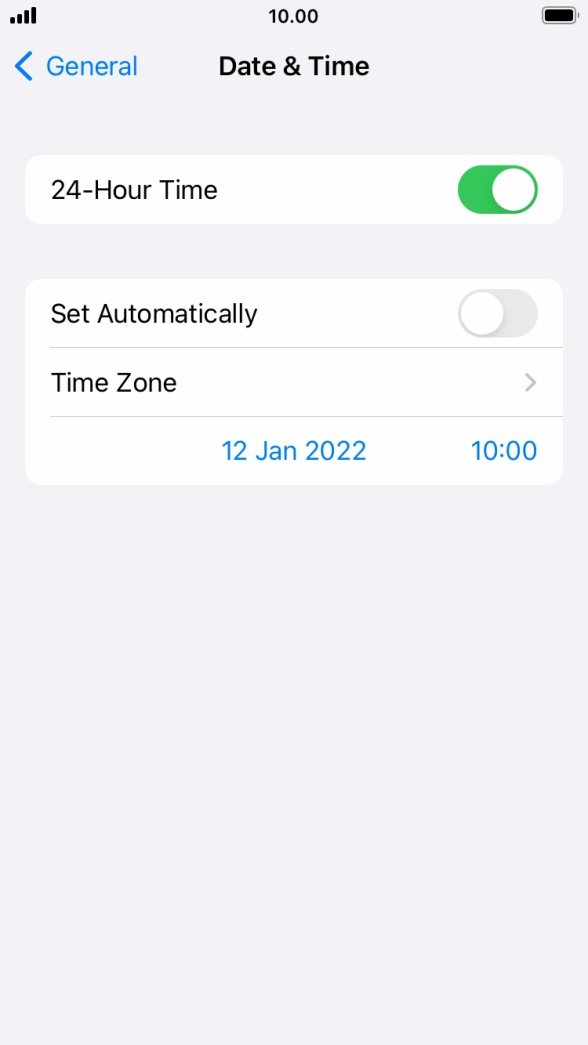 Press the indicator next to 'Set Automatically' to turn on the function.